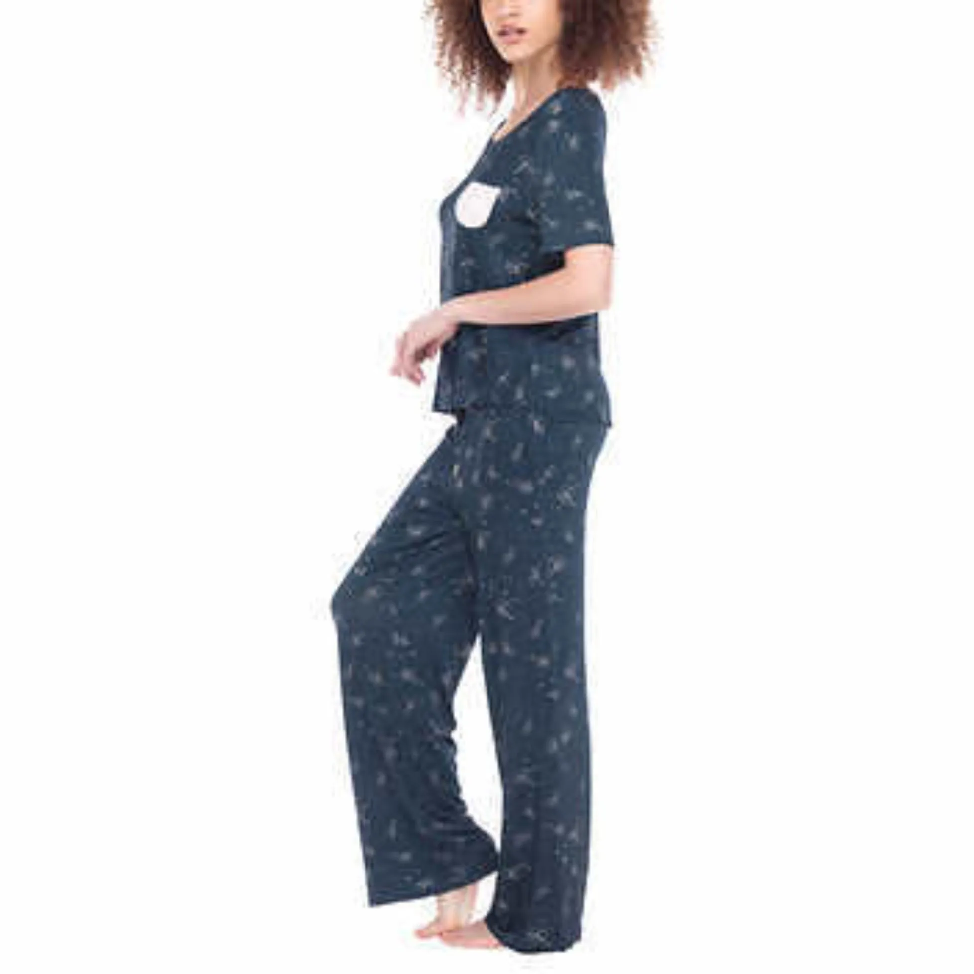 Honeydew Women's Floral Print PJ Ultra Soft 3-Piece Tee Pants & Shorts Lounge Pajama Set