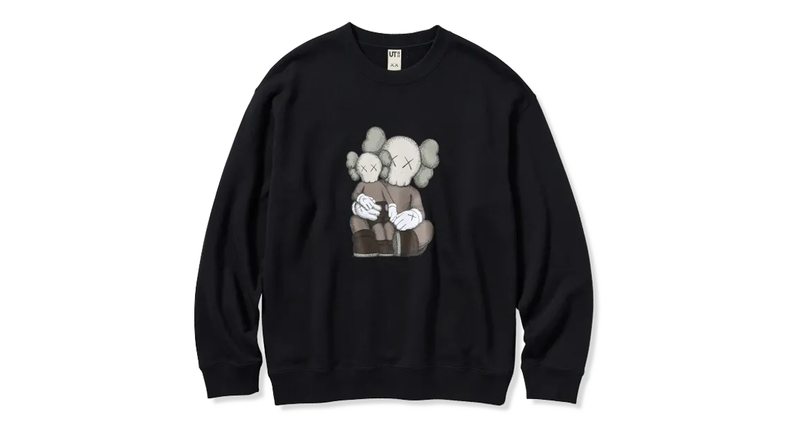 Kaws x Uniqlo UT Long Sleeve Family Sweatshirt Black