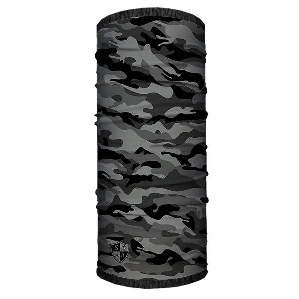 Kids Fleece Face Shield® | Grey Military Camo