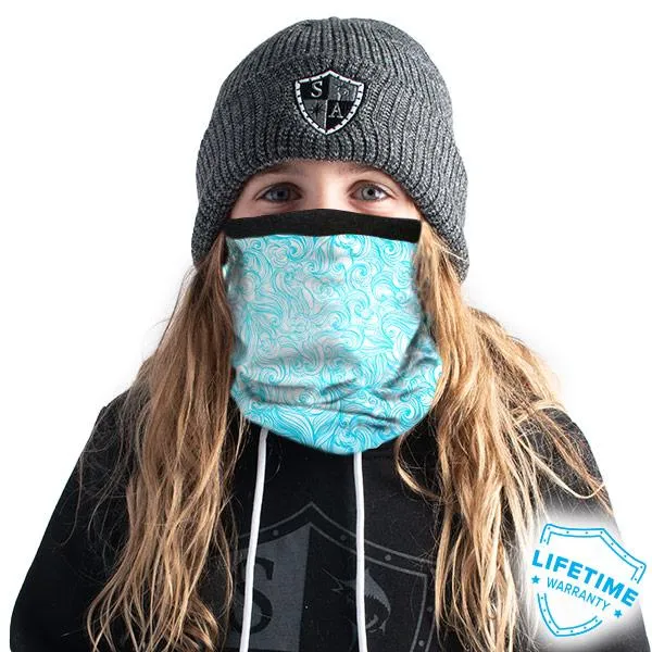 Kids Fleece Face Shield® | Tidal Waves