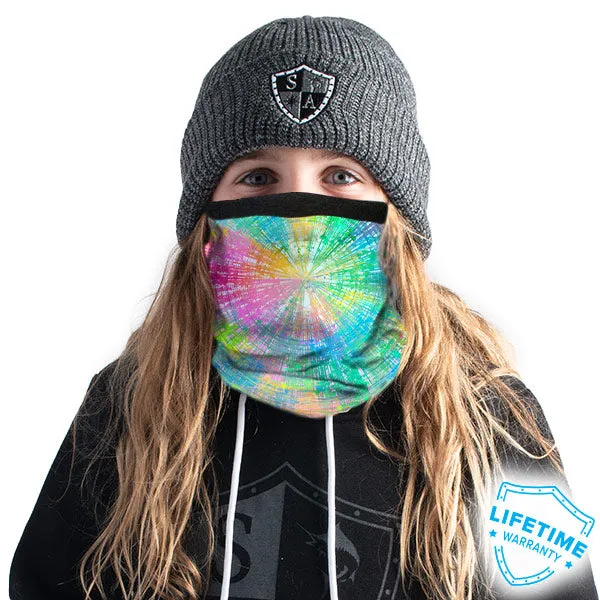 Kids Fleece Face Shields® | Rainbow Spiral