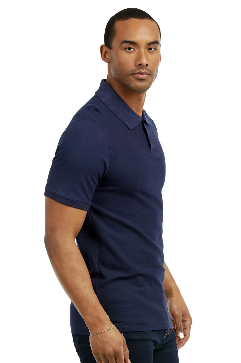 KNOCKER MEN'S SLIM POLO SHIRT (POLO2000_NAVY)