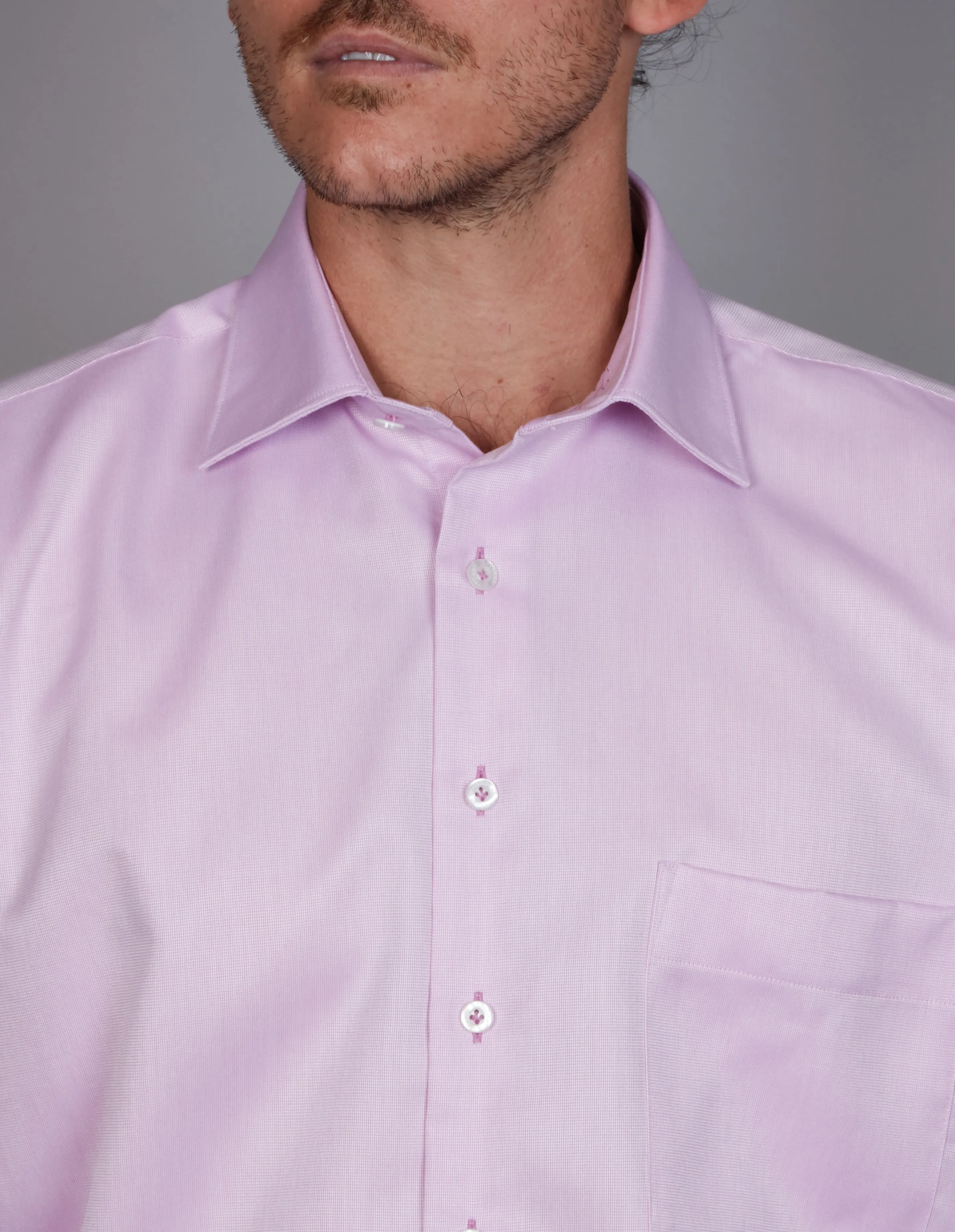 Long Sleeve Business Shirt - Pink