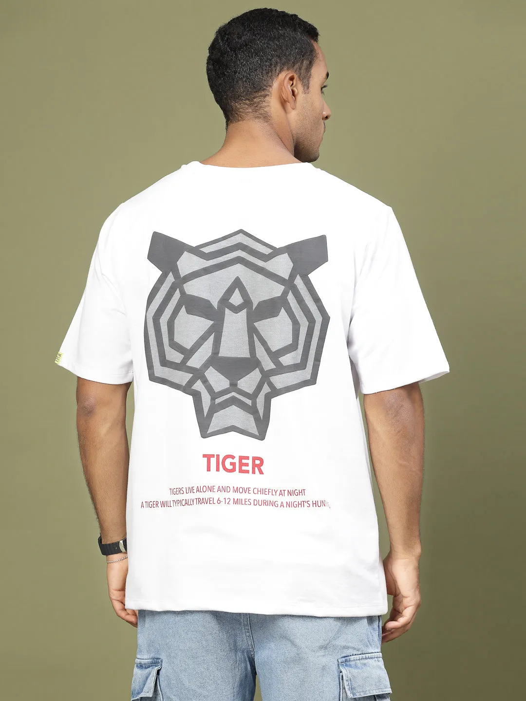 Majestic Tiger Puff Print Oversized T-Shirt