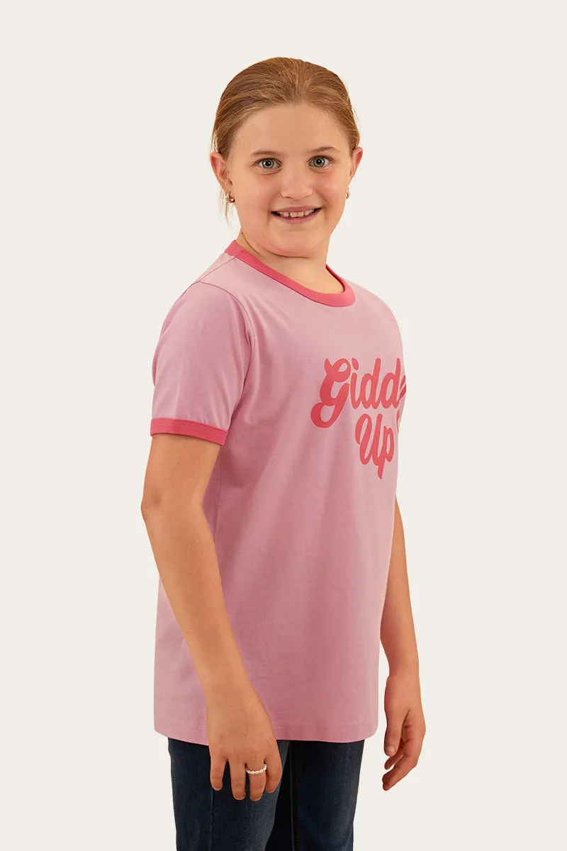 Melrose Kids Ringer T-Shirt - Pastel Pink