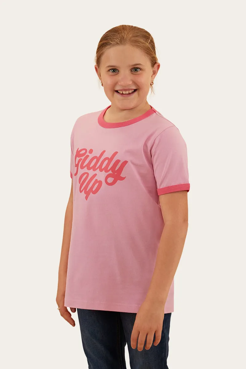 Melrose Kids Ringer T-Shirt - Pastel Pink