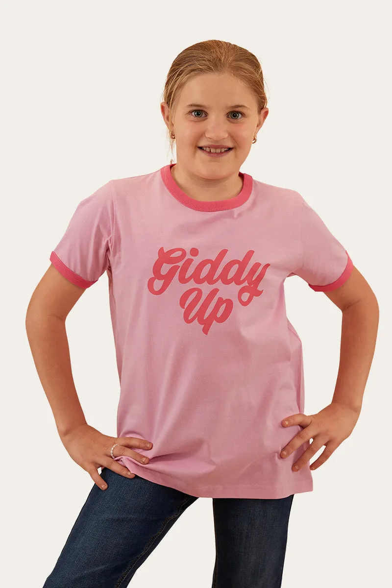 Melrose Kids Ringer T-Shirt - Pastel Pink