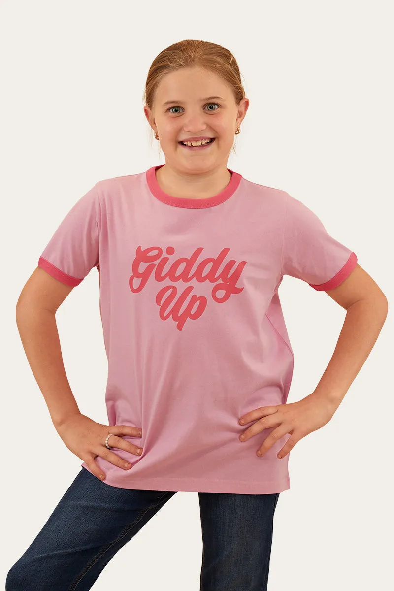 Melrose Kids Ringer T-Shirt - Pastel Pink