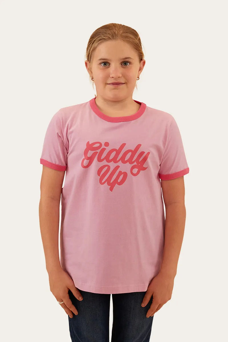 Melrose Kids Ringer T-Shirt - Pastel Pink