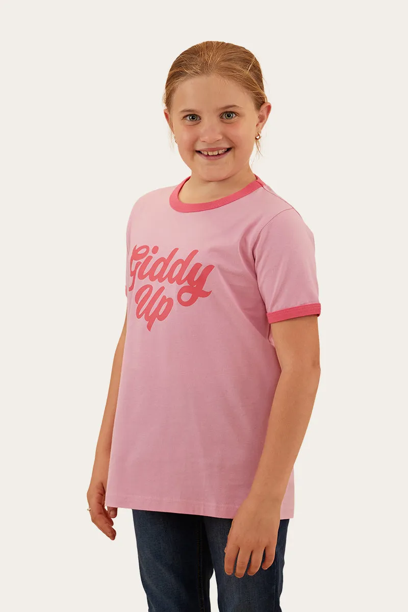 Melrose Kids Ringer T-Shirt - Pastel Pink