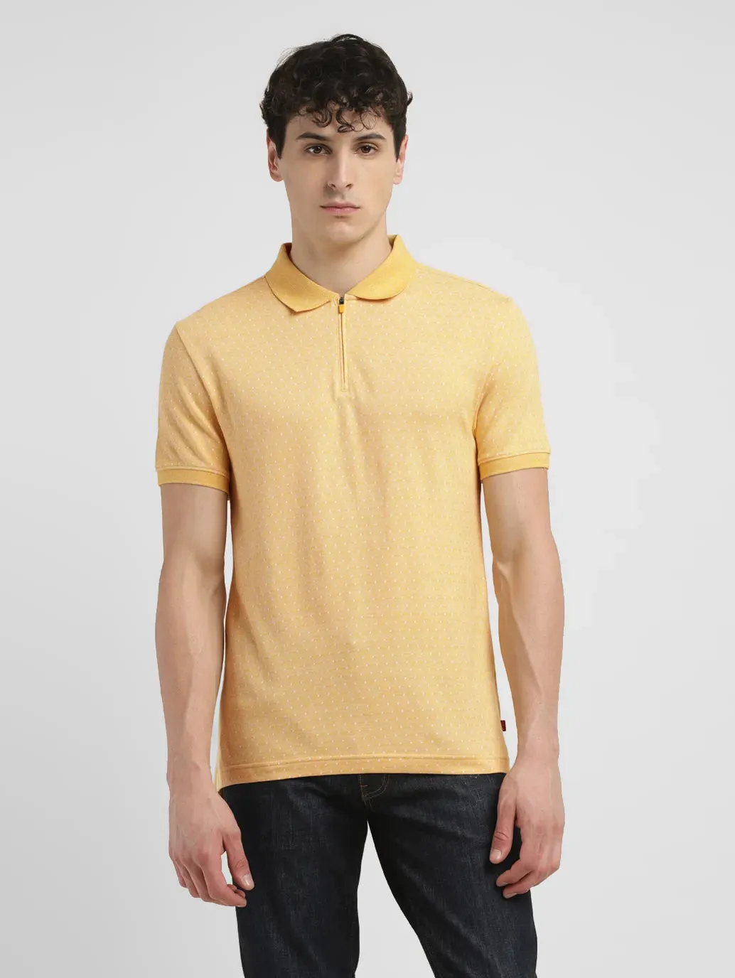 Men's All Over Print Slim Fit Polo T-shirt