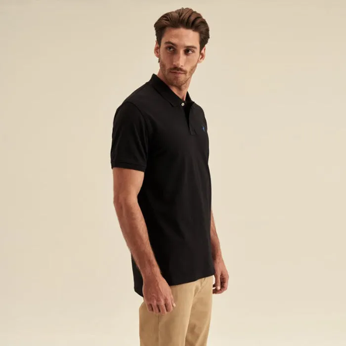 Mens Carter Custom Fit SS Pique Golfer - Black