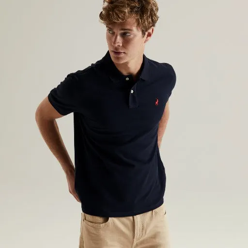 Mens Carter Custom Fit SS Pique Golfer - Navy