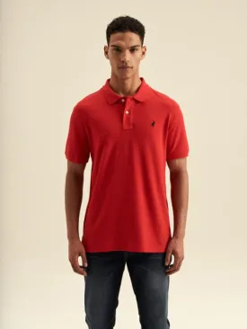 Mens Carter Custom Fit SS Pique Golfer - Red