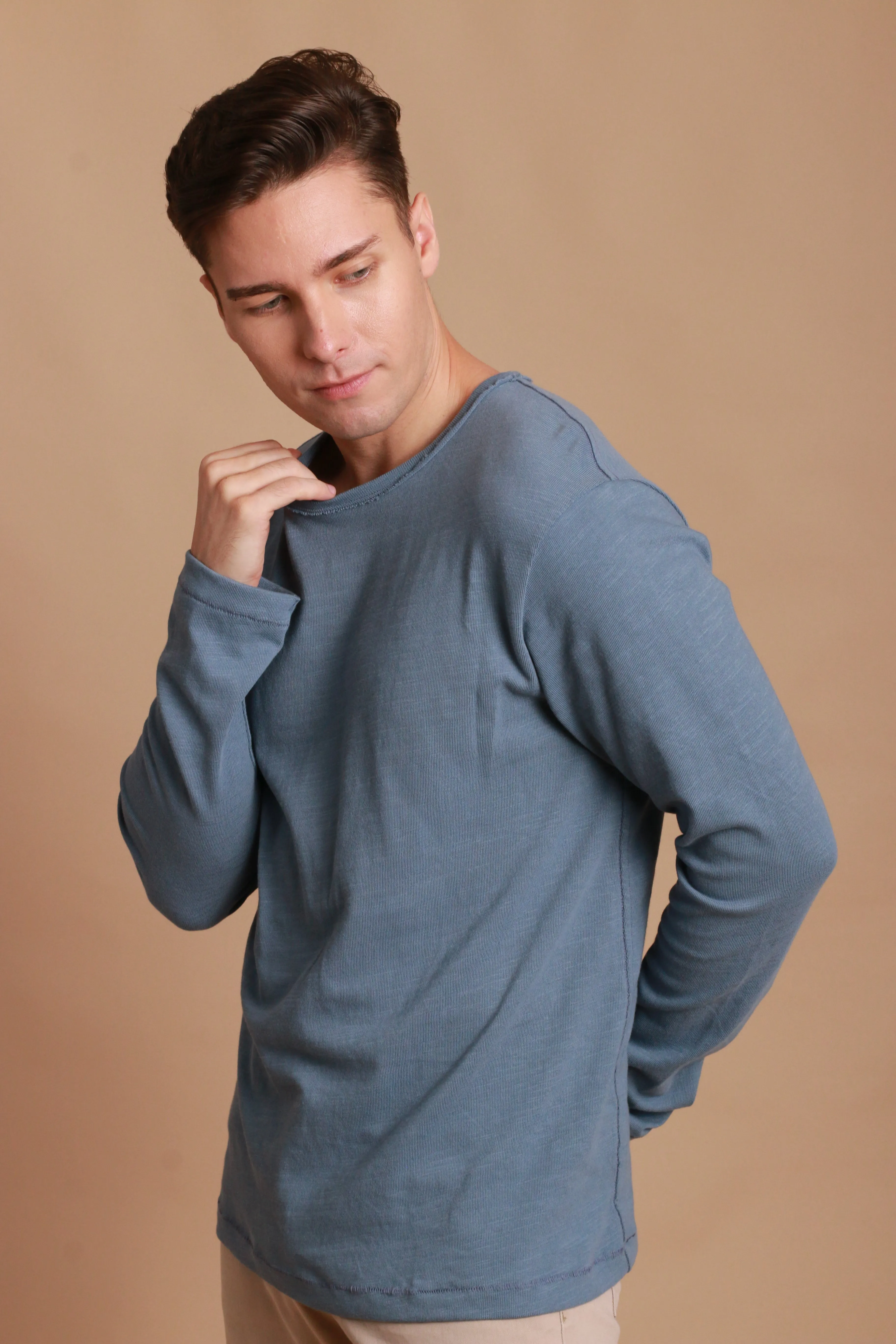 Men's Crew Neck Long Sleeve Shirt