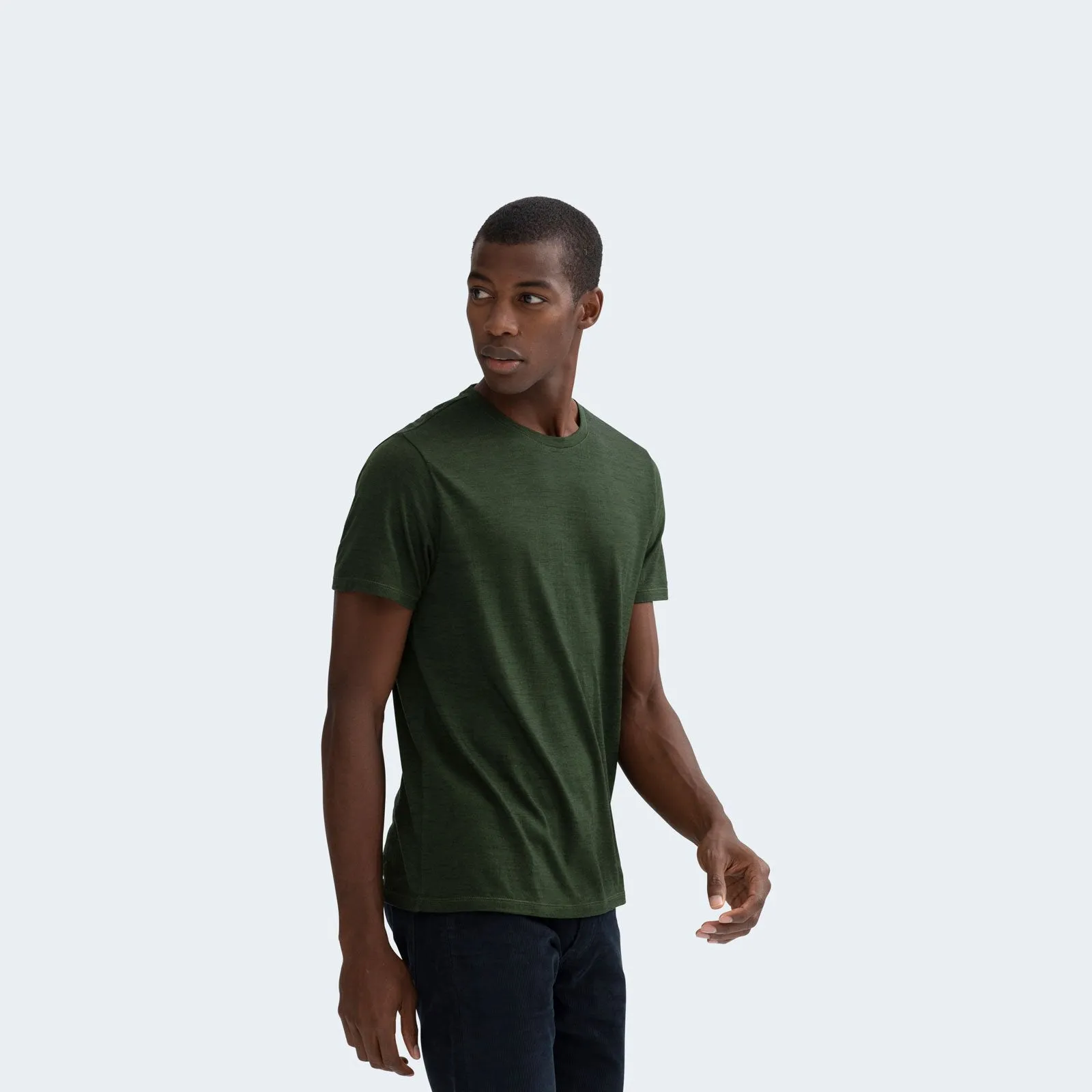 Men's Merino Wool Crew Neck T-Shirt 4-Pack