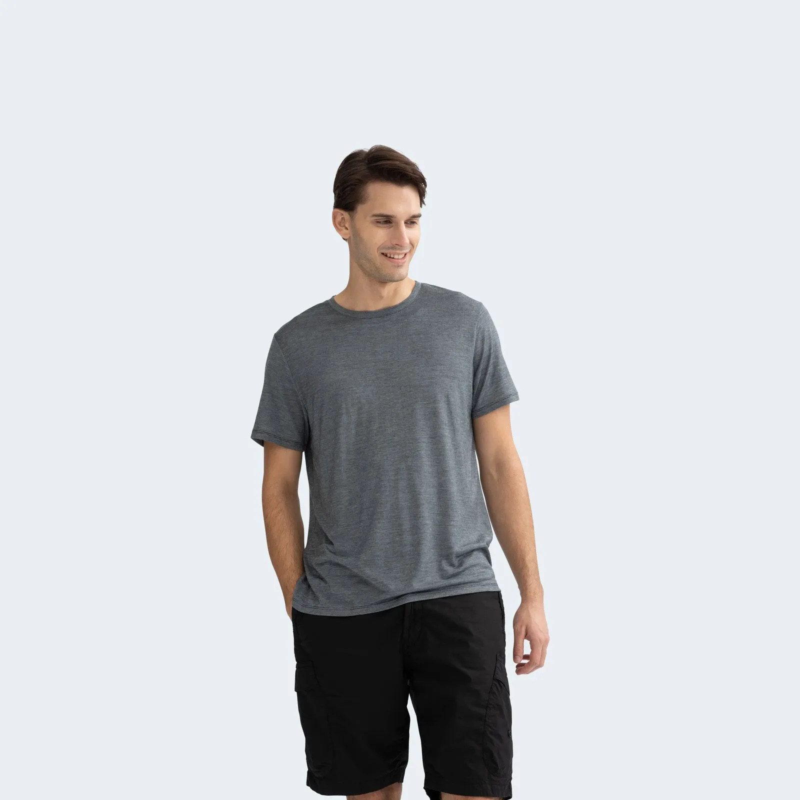 Men's Merino Wool Crew Neck T-Shirt 4-Pack