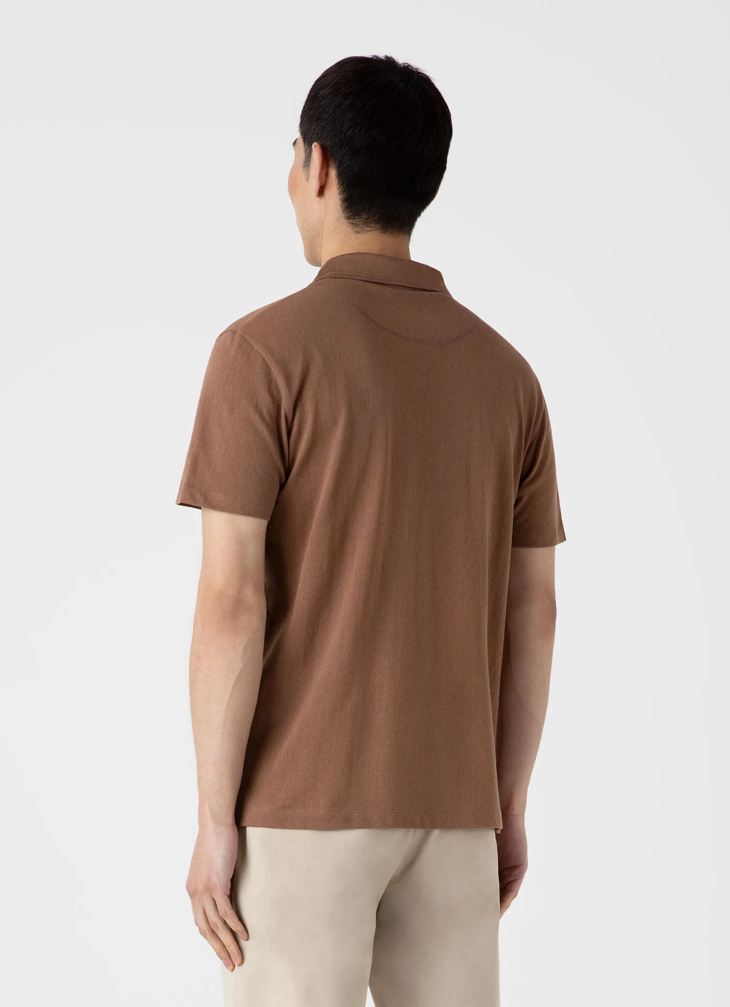 Men's Riviera Polo Shirt in Dark Sand