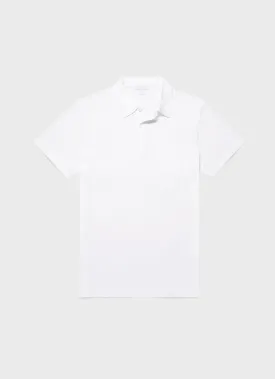 Men's Sea Island Cotton Riviera Polo Shirt in White