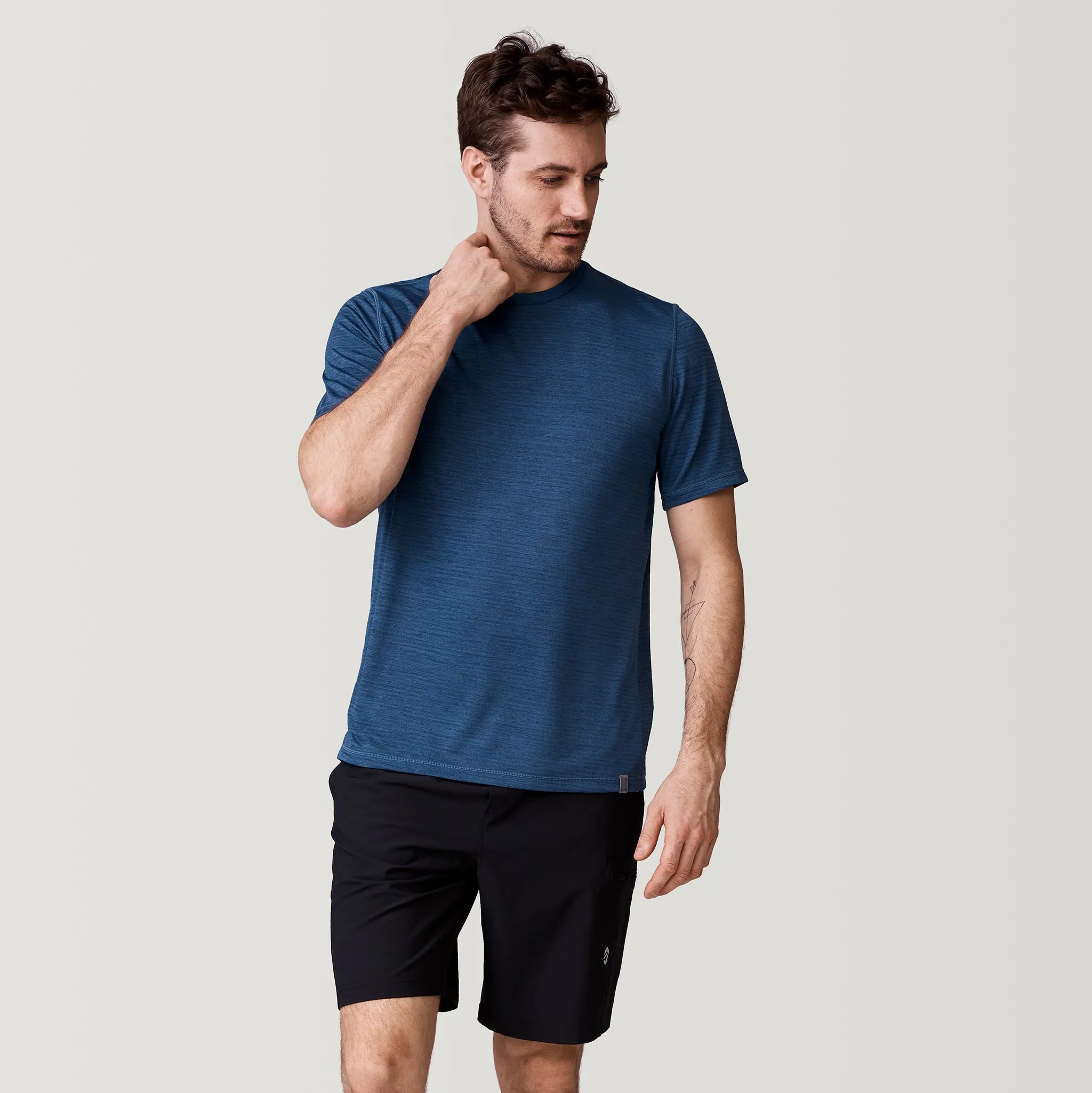 Men's Tech Jacquard Short Sleeve Crew Neck