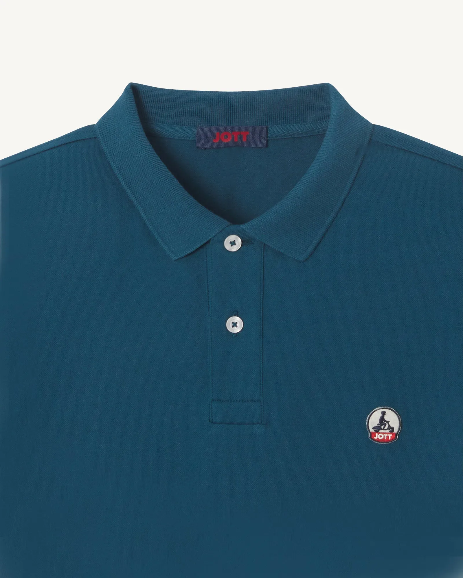 Metal blue Marbella polo shirt in organic cotton