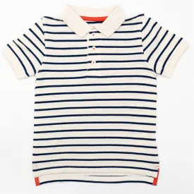 Mini Boden Boys Ivory Stripes Polo Shirts