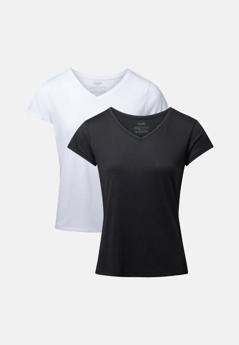 MODAL V NECK T-SHIRT FOR WOMEN