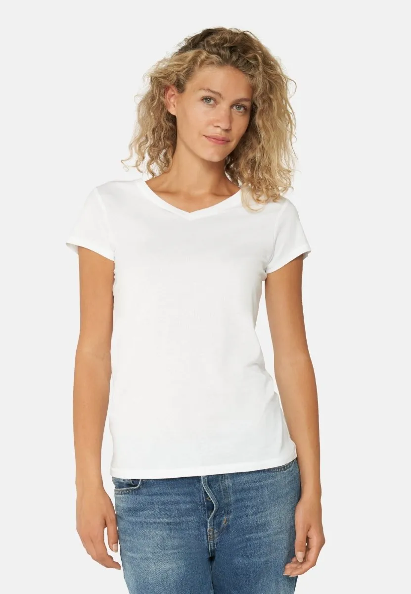 MODAL V NECK T-SHIRT FOR WOMEN