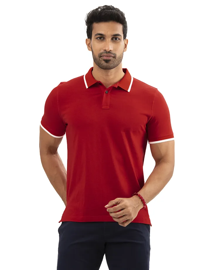 Moose Men’s Timeless Slim Fit Polo T-Shirt