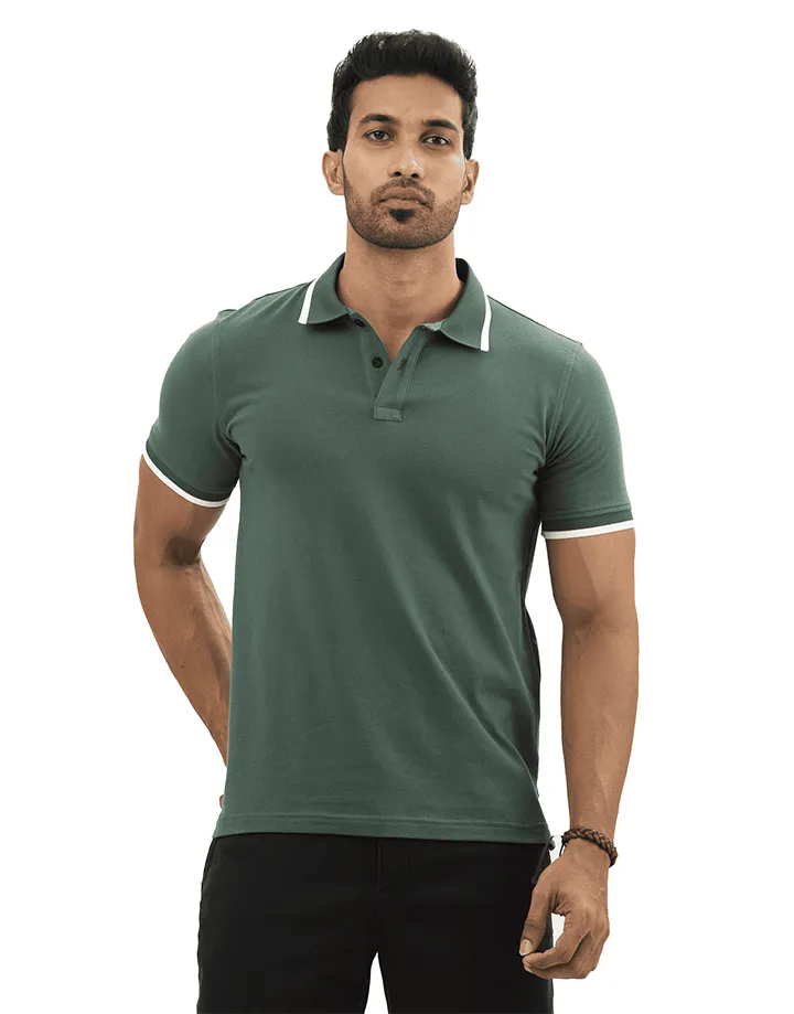 Moose Men’s Timeless Slim Fit Polo T-Shirt