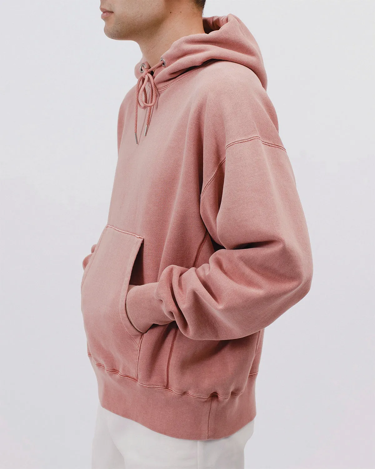 Natural Dyed Hoodie Fleece - Brick