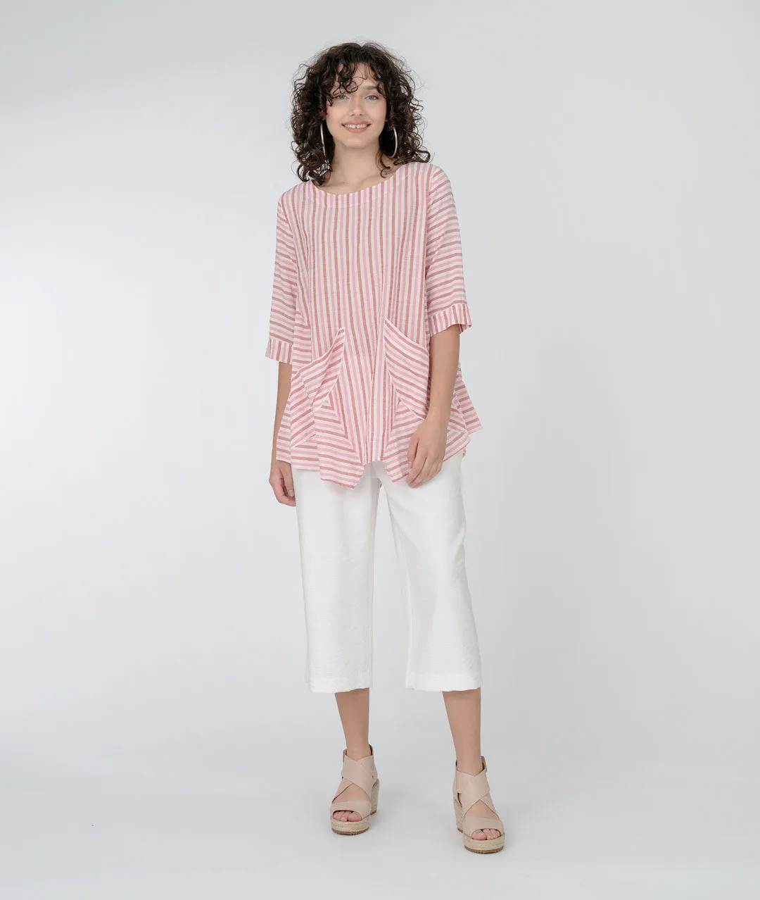 Niche - Burnout Stripe - Natalia Top - White