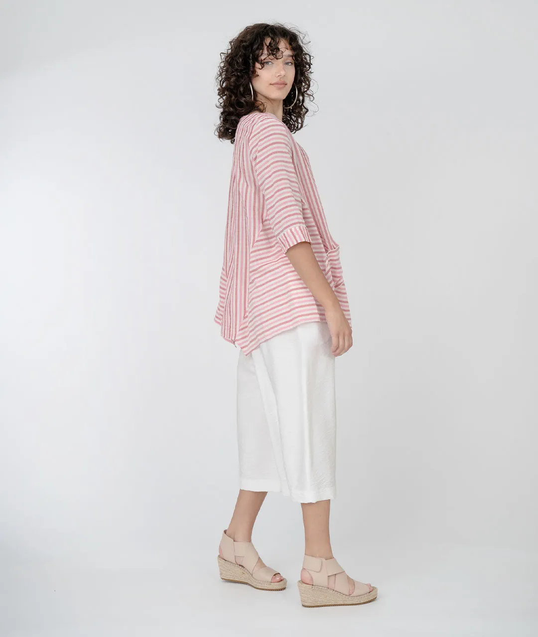 Niche - Burnout Stripe - Natalia Top - White