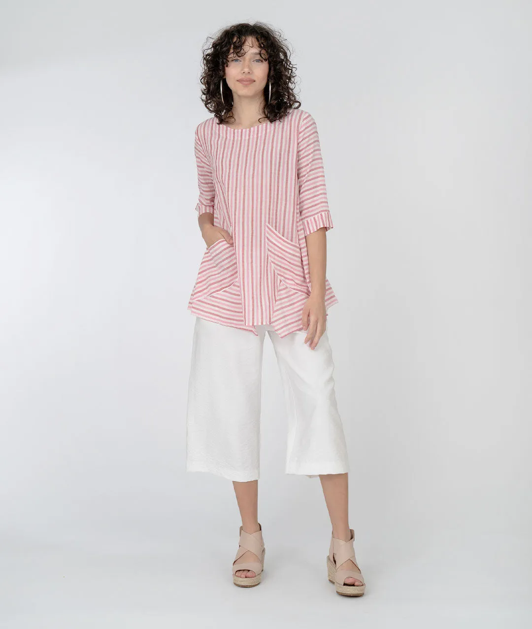 Niche - Burnout Stripe - Natalia Top - White