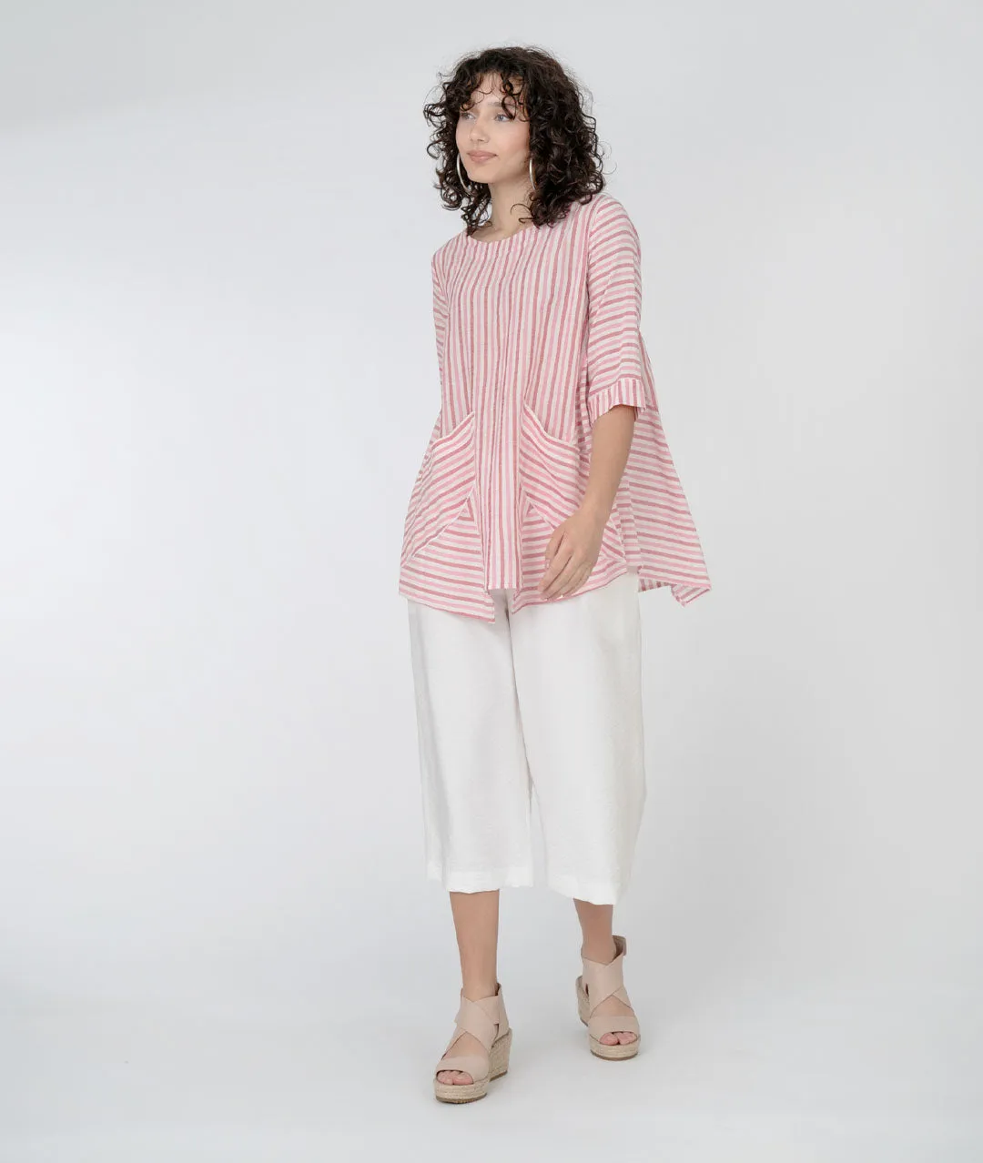 Niche - Burnout Stripe - Natalia Top - White