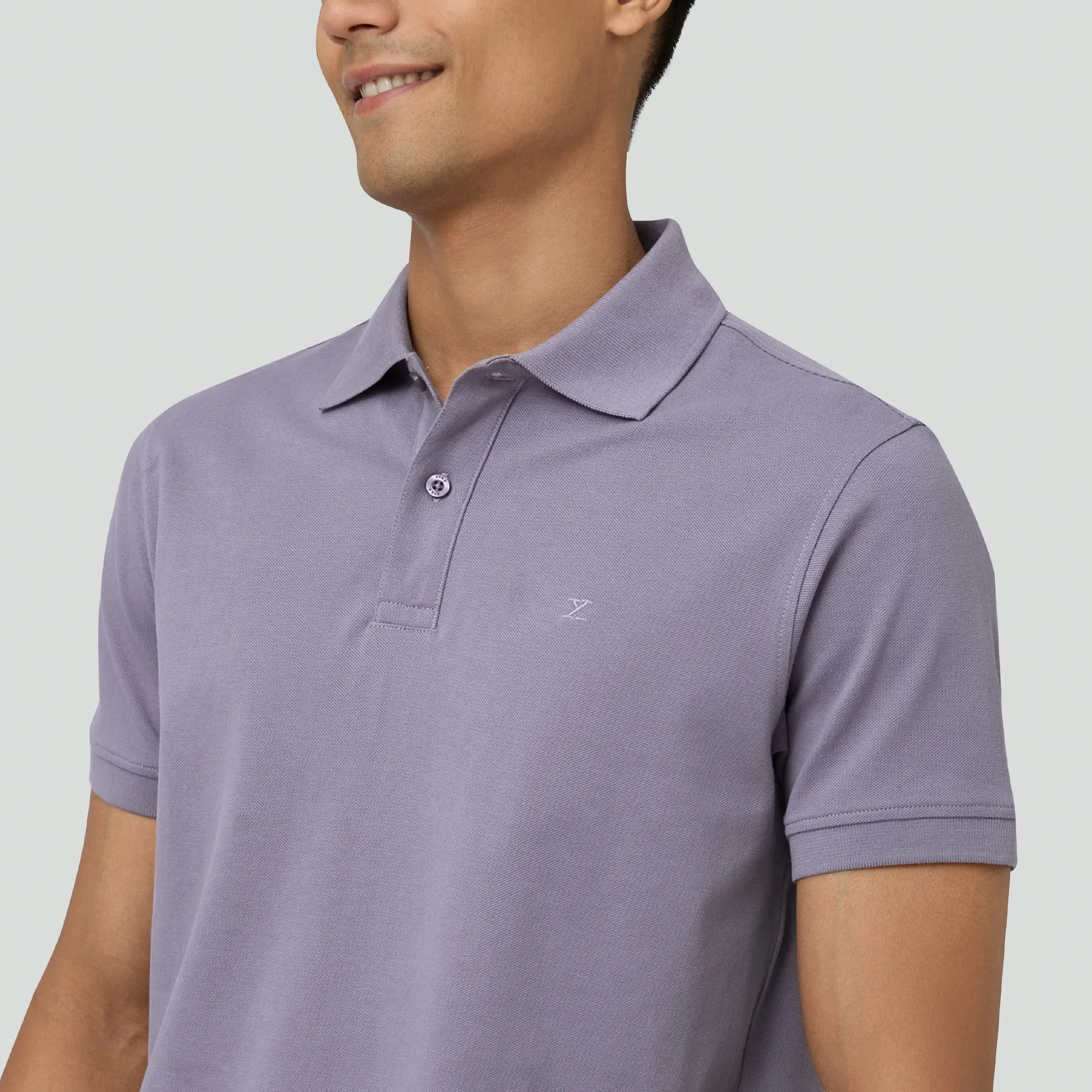 Nova Combed Cotton Polo T-shirts Misty Lilac