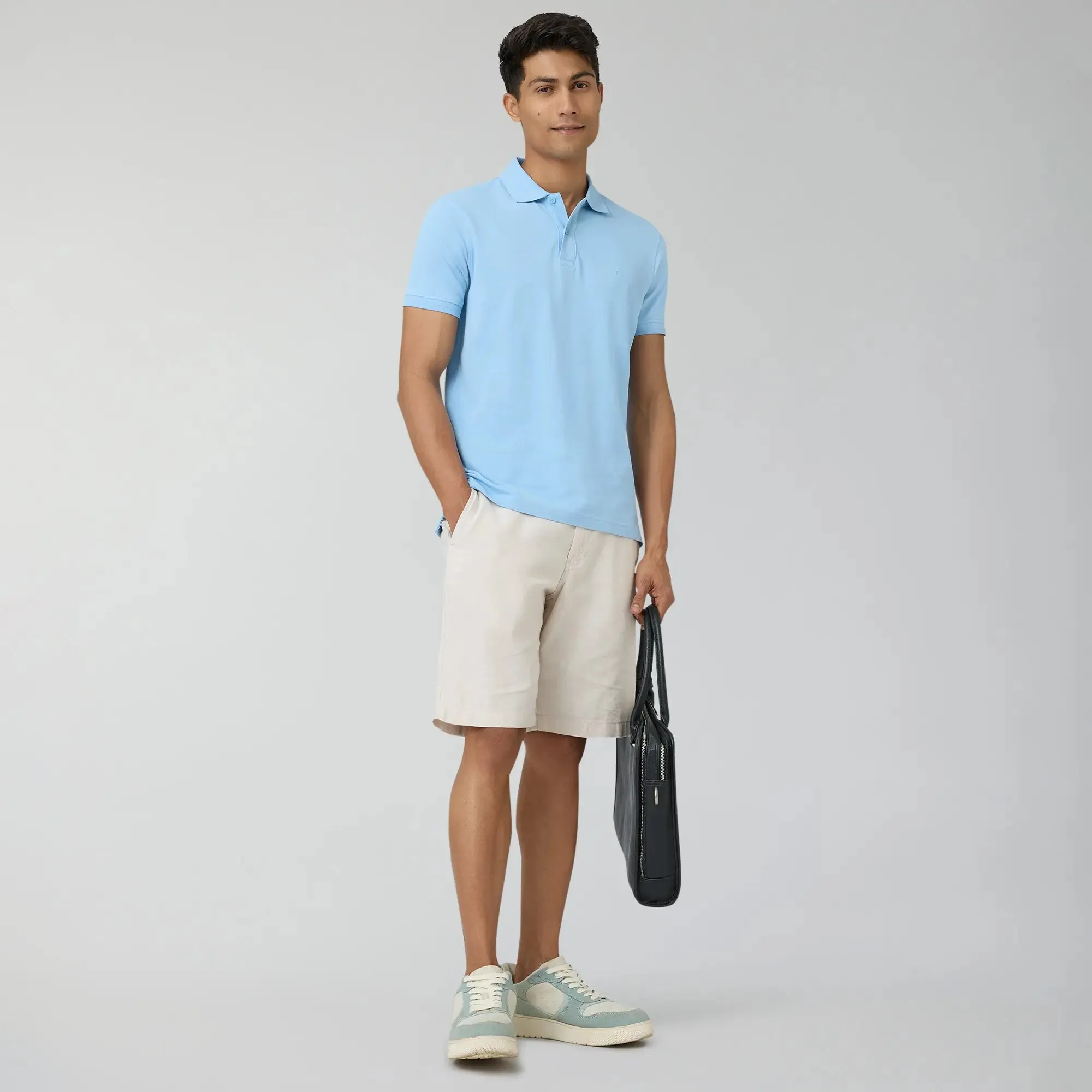 Nova Combed Cotton Polo T-shirts Sky Blue