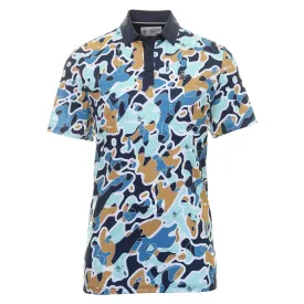 Original Penguin Mens Golf Bunker Print Polo Shirt - BLACK IRIS