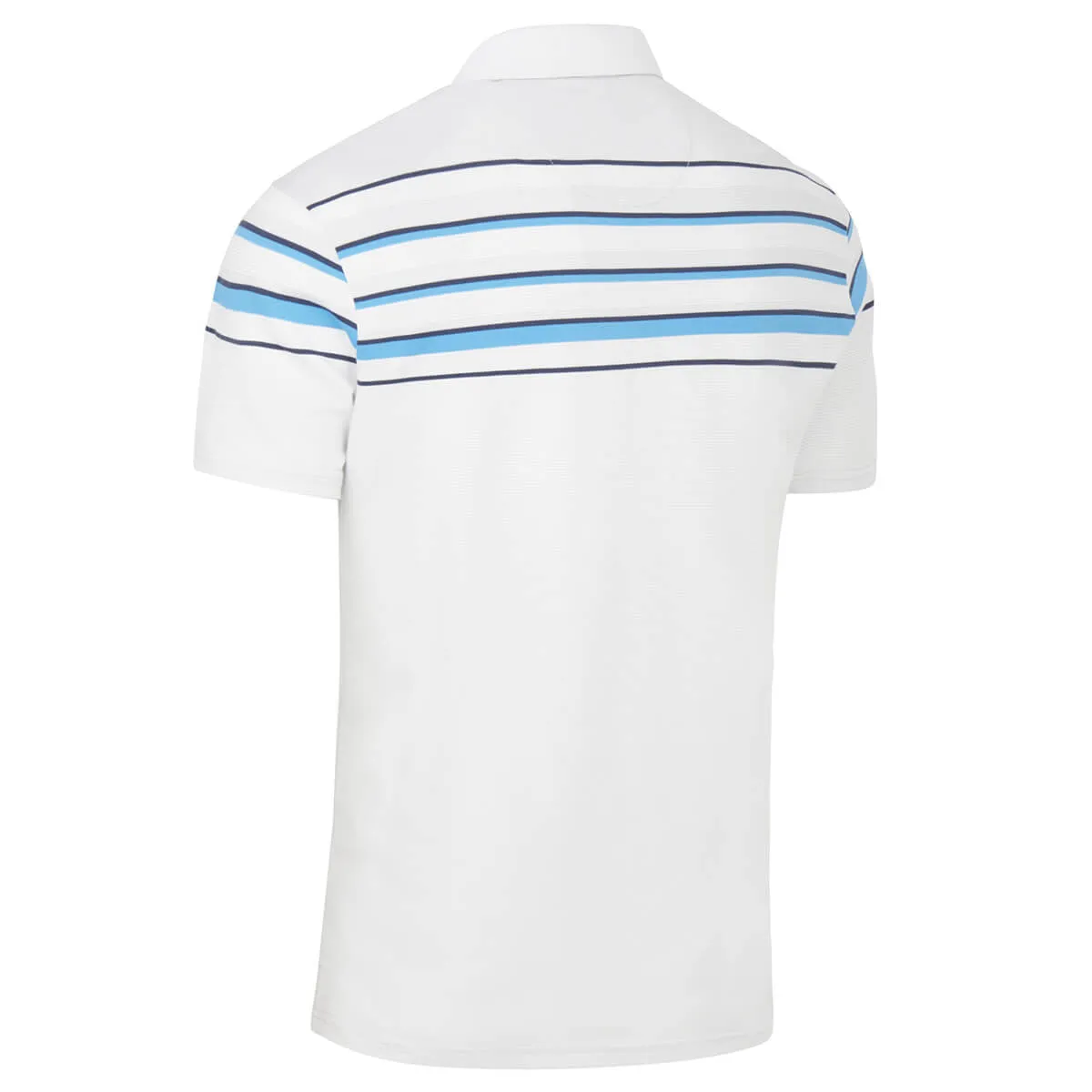 Original Penguin Mens Slub Color Block Striped Stretch Golf Polo Shirt - BRIGHT WHITE