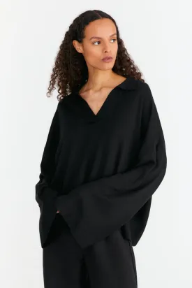 Oversized Knit Collared Jumper