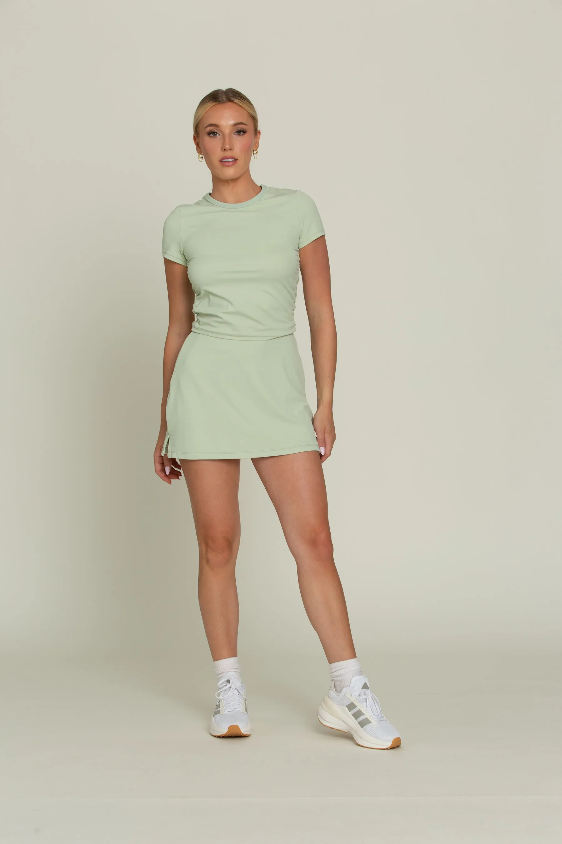 Pastel Green Simple Skort