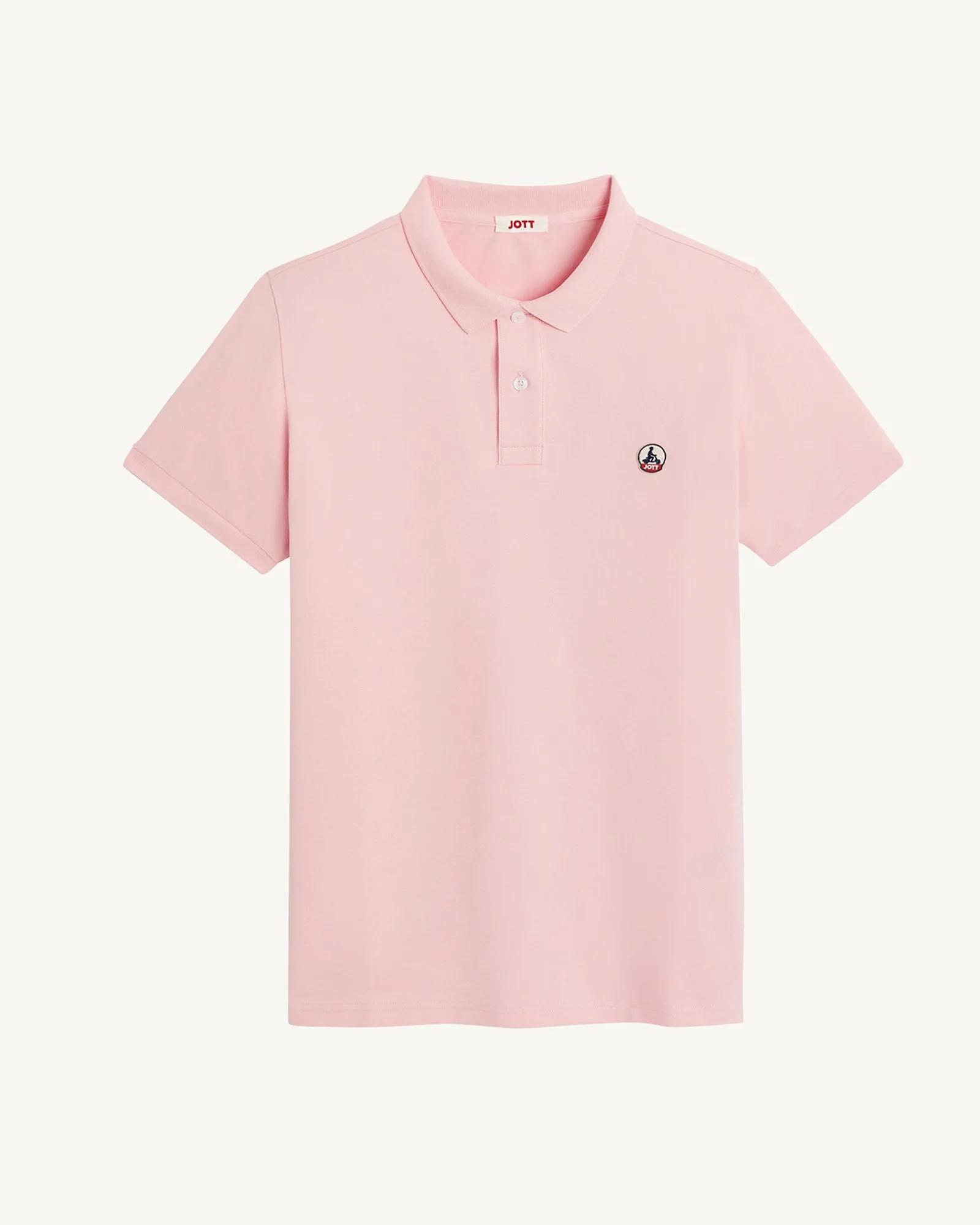 Peach pink organic cotton polo shirt Marbella