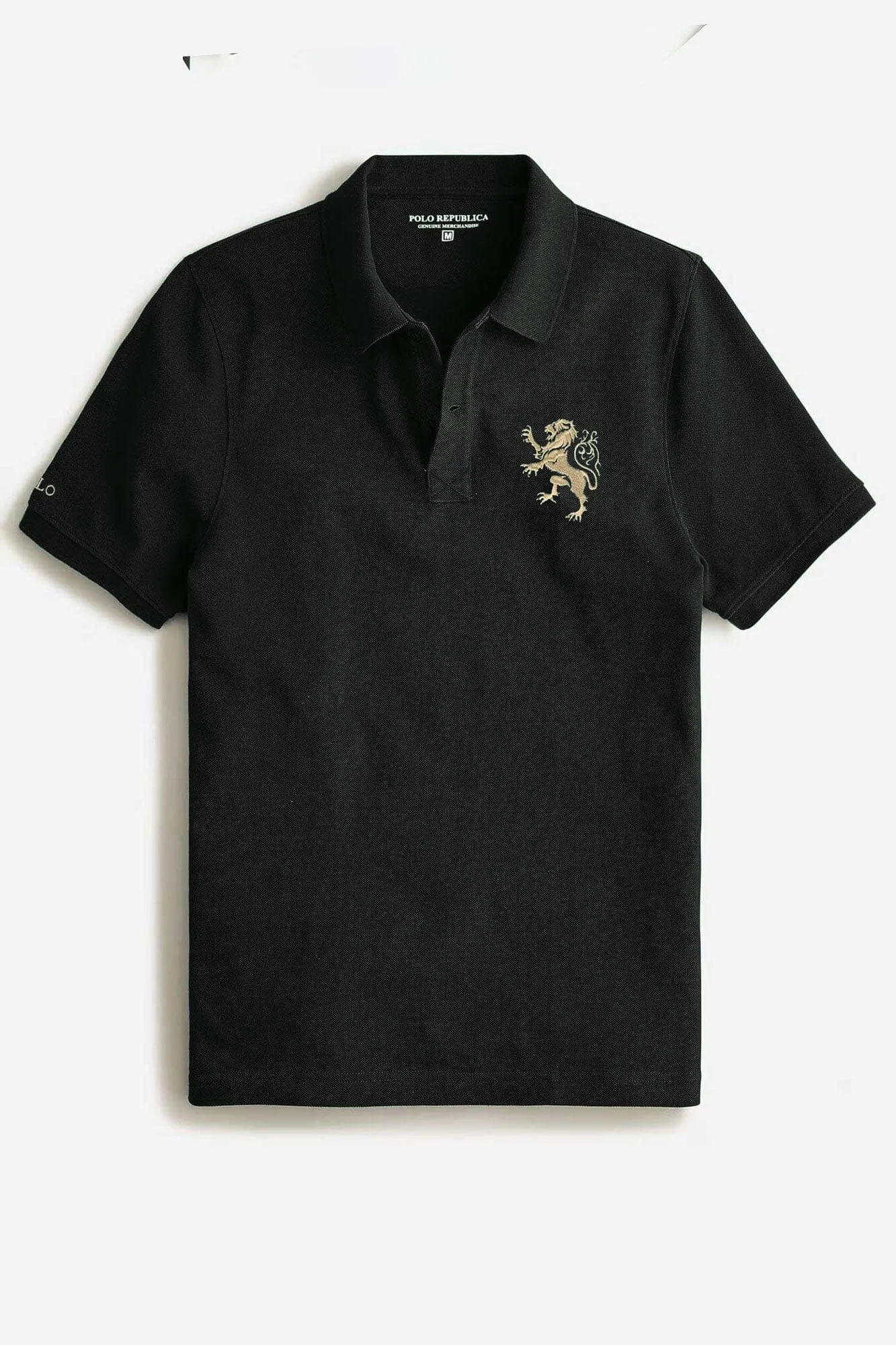 Polo Republica Men's Polo & Lion Embroidered Short Sleeve Polo Shirt