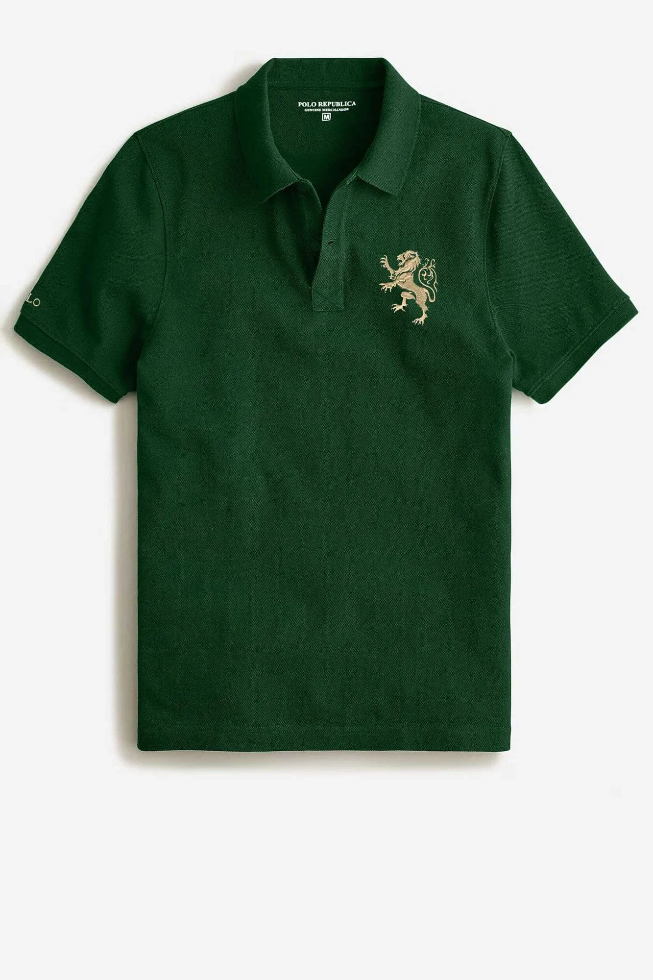 Polo Republica Men's Regal Lion Embroidered Short Sleeve Polo Shirt