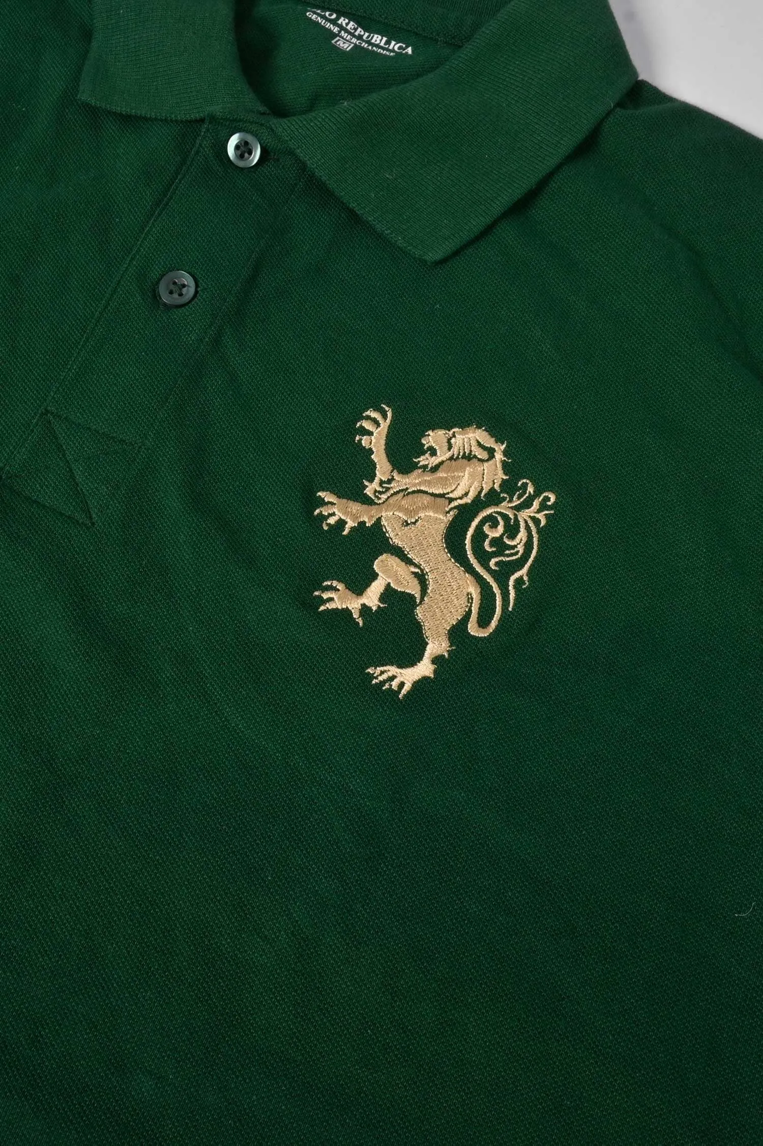 Polo Republica Men's Regal Lion Embroidered Short Sleeve Polo Shirt