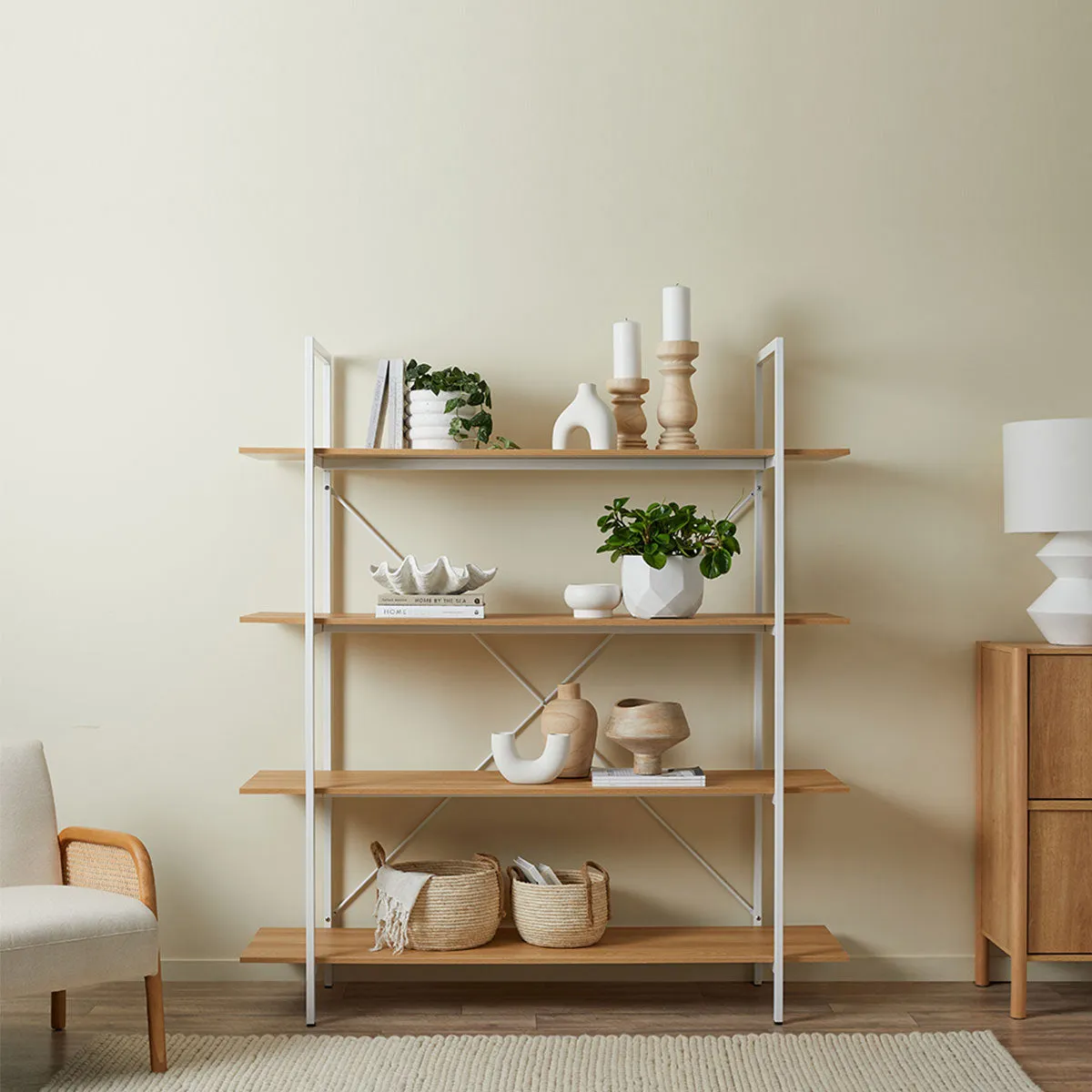 Porto Bookcase - White