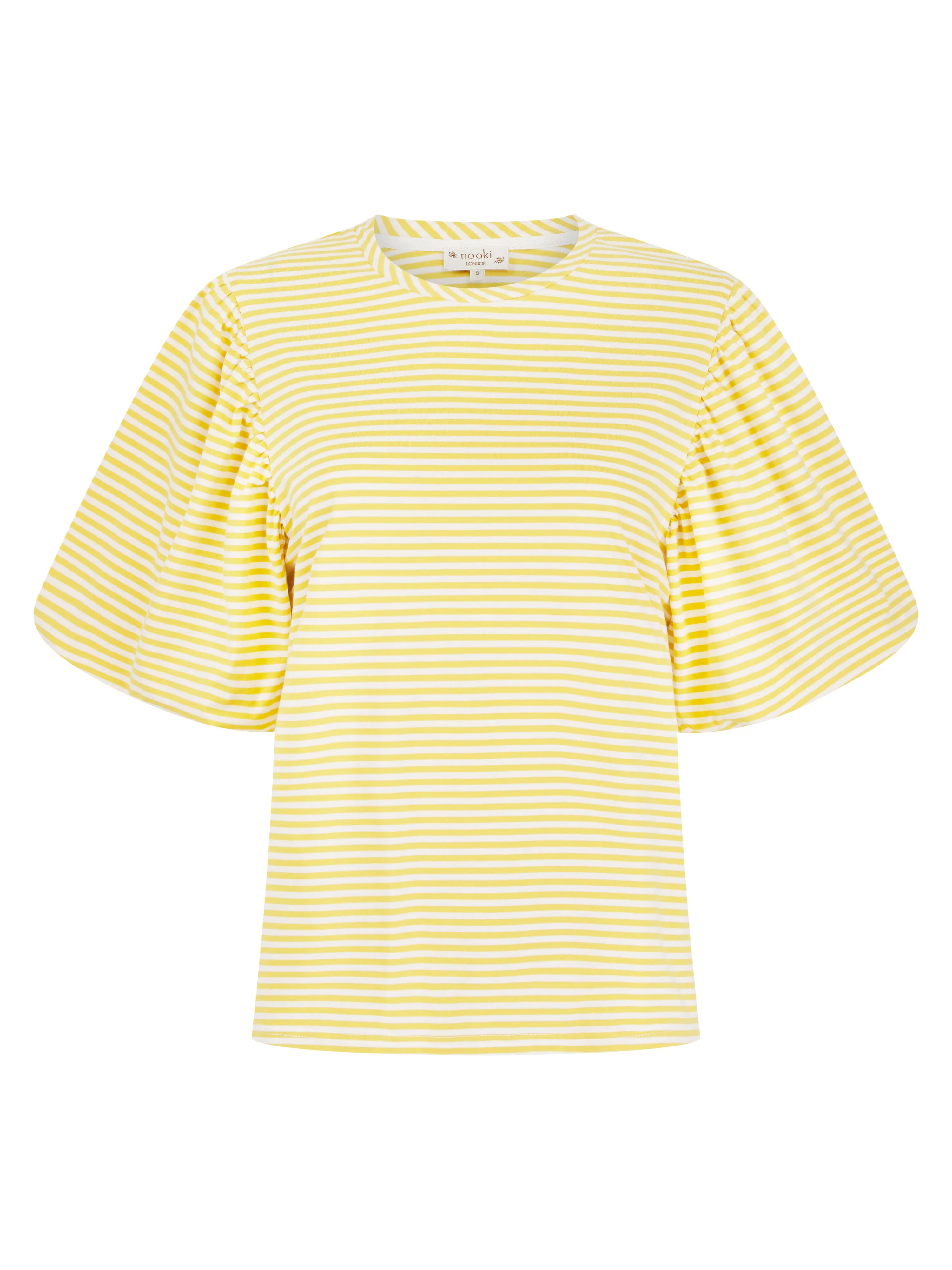 Rhea Top in Yellow and White Stripe