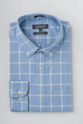 Slim Fit-Casual Shirts-Blue Marina