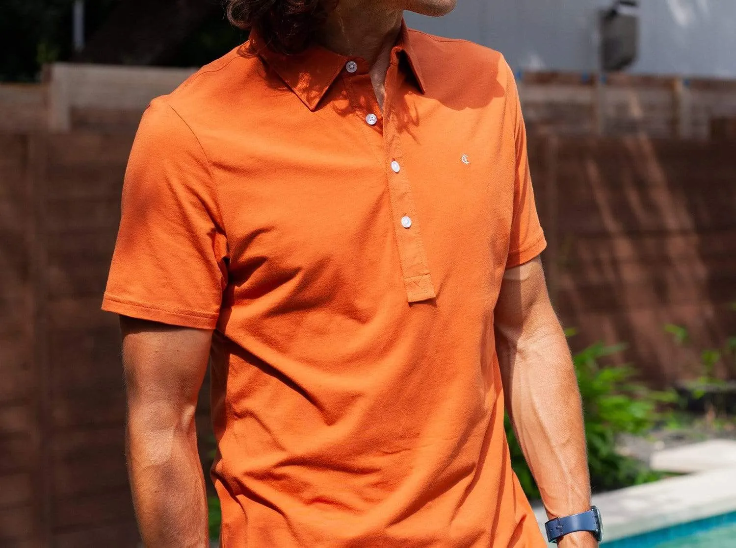 Slim Fit Top-Shelf Range Polo - Burnt Orange