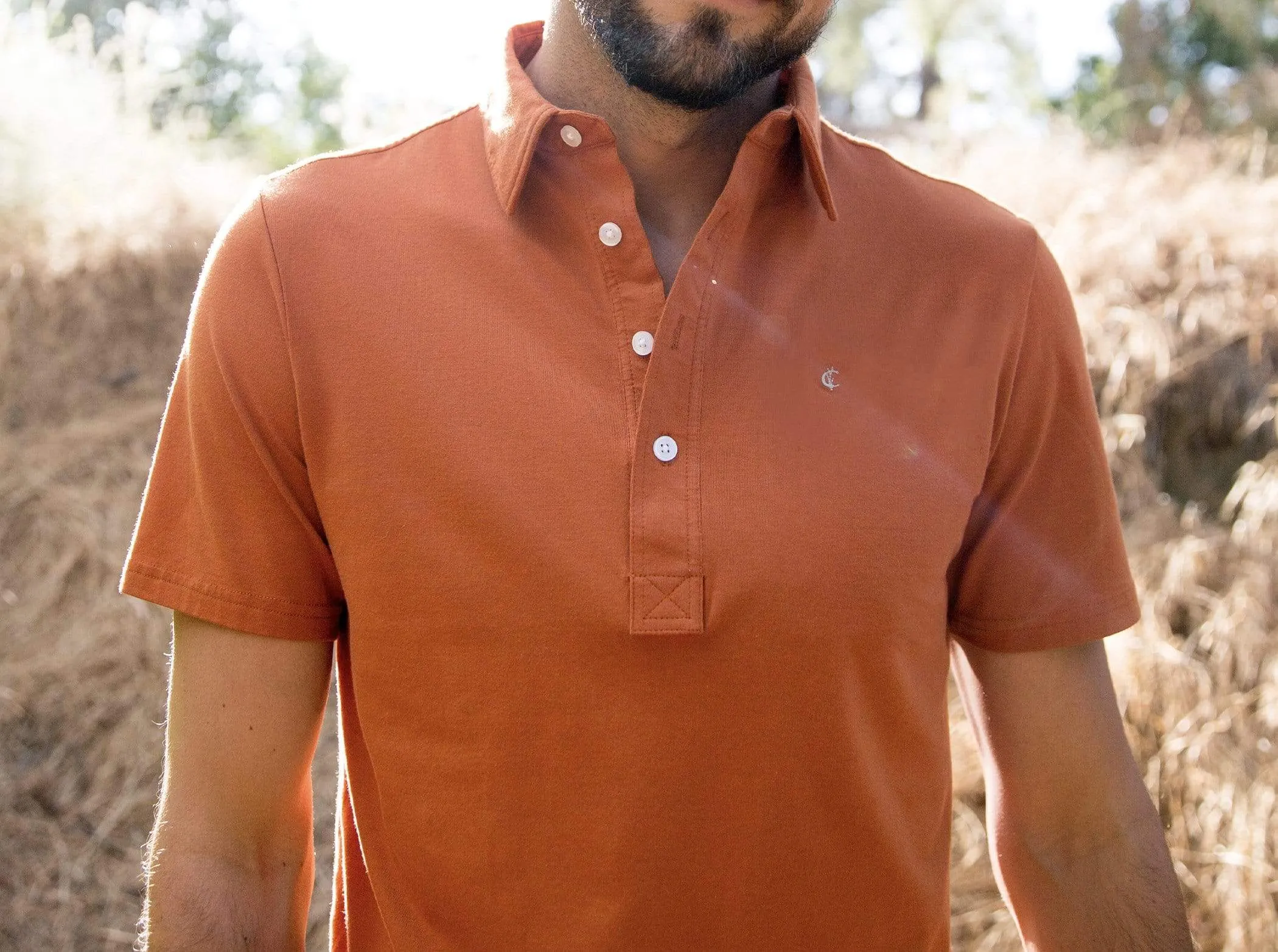 Slim Fit Top-Shelf Range Polo - Burnt Orange